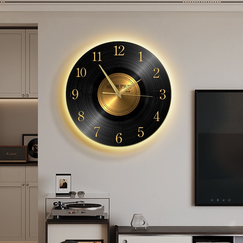 Luxury Lifestyle Watches - Işıklı Vintage Duvar Saati, Oturma Odası